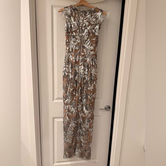 NWOT BRONX AND BANCO Violet Maxi Dress in Dark Silver, wedding guest dress - Picture 14 of 16
